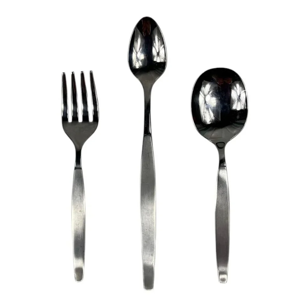 VTG Oneida Community Stainless Steel Baby Flatware Set Utensils Fork & 2 Spoons
